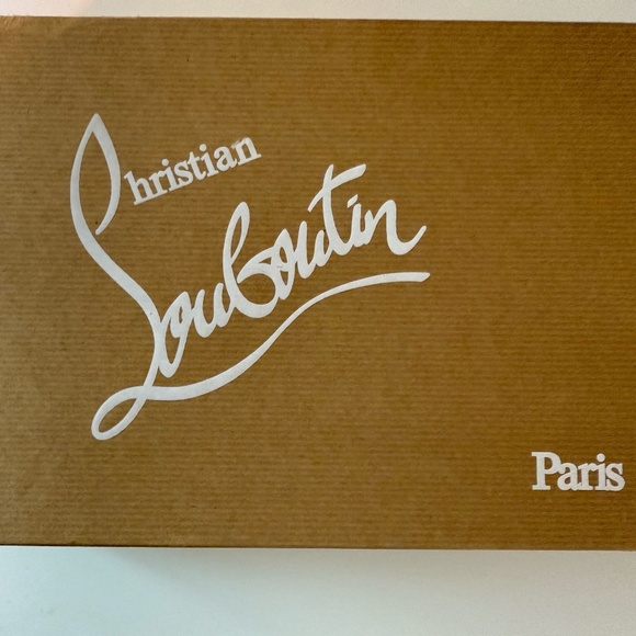 Christian Louboutin White Brocade Pointed-Toe Heels - Picture 10 of 10